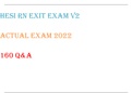 2022 HESI RN EXIT EXAM V2 (ACTUAL EXAM TESTED MAY-JUNE) COMPLETE WITH ALL THE ANSWERS 100% CORRECT GRADE A GUARANTEED.