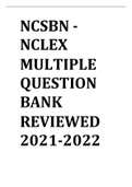 NCSBN-NCLEX Question Bank-Latest Reviewed for 2021-2022.