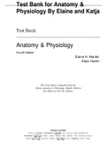 Exam (elaborations) Tes.t Bank for Anatomy & Physiology By Elaine  Anatomy & Physiology, ISBN: 9780135168042