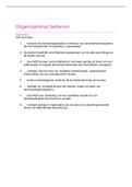 Samenvatting Organizational Behaviour Leerjaar 1 OP3/OP4