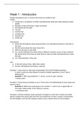 Class notes Conflict of Laws week 1-5 (first half)