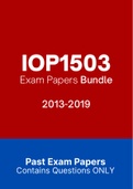 IOP1503 - Exam Prep. Questions (2013-2019)