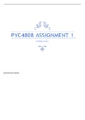 PYC4808 ASSIGNMENT 1   Multiple choice   QUESTIONS AND ANSWERS