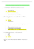 NR 302 NOSE, MOUTH, AND THROAT PRACTICE QUESTIONS & ANSWER:LATEST