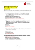 Advanced Cardiovascular Life Support Exam Version A (50 questions)