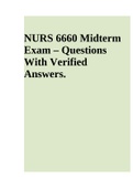 NURS 6660 Midterm Exam Latest 2021.