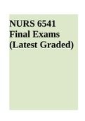NURS 6541 Final Exams 2021/2022.
