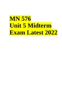 MN 576 Unit 5 Midterm Exam Latest 2022.