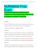 Psychopharmacology, NURS 6630 Final Exam Study Guide (2022) Questions with Answer 