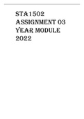 STA1502 Assignment 03 