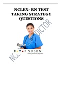 NCLEX Test Taking Strategy Questions(75 questions andanswers)