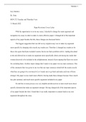Human event final reflection letter from semester 1