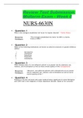 NURS 6630N Midterm Exam Week 6. ALL QUESTIONS CORRECTLY ANSWERED 100%