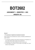 BOT2602 Assignment 1 Semester 2 2022