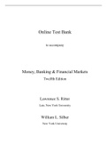 Principles of Money, Banking and Financial Markets, Ritter - Exam Preparation Test Bank (Downloadable Doc)