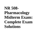 NR 508 Midterm Exam: Complete Exam Solutions