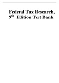 Federal Tax Research, Ninth Edition Test Bank