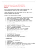 Chamberlain College of Nursing: NR 446 REVIEW NOTES PART 3Nursing Intervention for Client with Dementia,GRADED A