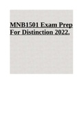 MNB1501 - Business Management 1 Exam Prep For Distinction 2022.