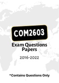 COM2603 - Exam Questions PACK (2016-2022)