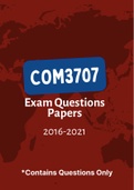 COM3707 - Exam Questions PACK (2016-2021)