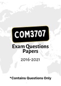 COM3707 - Exam Questions PACK (2016-2021)