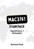 MAC3761 (NOtes, ExamPACK and QuestionPACK)