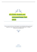 ATI TEAS 7 English Practice Test QUESTIONS AND ANSWERS