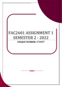 FAC2601 ASSIGNMENT 1 SEMESTER 2 - 2022 (174957)
