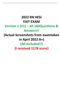 INET HESI RN EXIT EXAM V1 ACTUAL TEST SCREENSHOTS Latest 2023 Guaranteed Pass A+!!! 