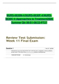 Exam NRNP 6630 Week 11 Final Exam 2022 (100% Correct Answers) 