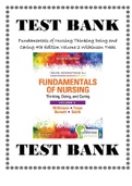 Fundamentals of Nursing Thinking Doing and Caring 4th Edition Volume 2 Wilkinson Treas Test Bank