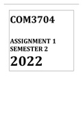 Exam (elaborations) COM3704 - New Media Technology (COM3704) Assignment 1 Semester 2 Year 2022