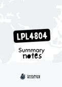 LPL4804 - Notes (Summary)