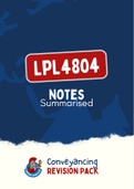 LPL4804 -  Summarised NOtes