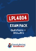 LPL4804 - EXAM PACK (Questions and Answers for 2013-2022)