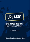 LPL4801 (NOtes, ExamPACK, QuestionsPACK, Tut201 Letters)