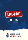 LPL4801 - Summarised NOtes