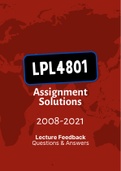 LPL4801 - Assignment MCQ Solutions (2008-2022)