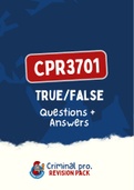 CPR3701 - MCQ ExamPACK (Multiple Choice Questions and ANSWERS for 2015-2020)