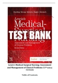 Lewis's Medical-Surgical Nursing: Assessment and Management of Clinical Problems 11th Edition TESTBANK