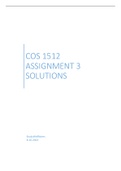COS1512  Assignment 3 Solutions 2022