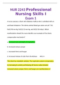 NUR 2243 / NUR 2243 Professional Nursing Skills I Exam 1 latest 