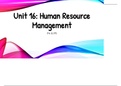 Unit 16: Human Resource Management in Business P4, P5