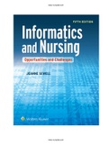 Informatics and Nursing Opportunities and Challenges 5th Edition Sewell Test Bank