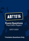 ABT1516 - Exam Questions PACK (2017-2021)