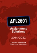 AFL2601 - Combined Tut201 feedback (2014-2022)