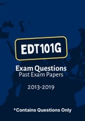 EDT101G - Exam Questions PACK (2013-2019)