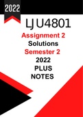 LJU4801 Assignment 2 (Solutions) Semester 2 2022 with notes