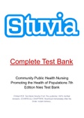 Community Public Health Nursing Promoting the Health of Populations 7th Edition Nies Test Bank